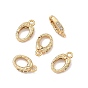 SHEGRACE Brass Micro Pave Clear Cubic Zirconia Spring Gate Rings, Lead Free & Cadmium Free & Nickel Free