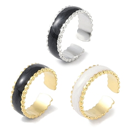 Ионное покрытие (ip) 304 эмалированные кольца на манжетах из нержавеющей стали, открытые кольца для женщин