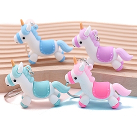 PVC Plastic Keychain, Cartoon Unicorn