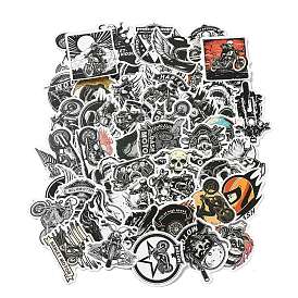 50Pcs PVC Self-Adhesive Stickers, for Party Decorative Presents, Motorbike