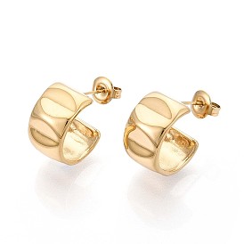 304 из нержавеющей стали серьги, c-образный, ионное покрытие (ip)