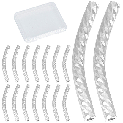 40 шт латунные бусины, долговечный, изогнутые бусины, трубка