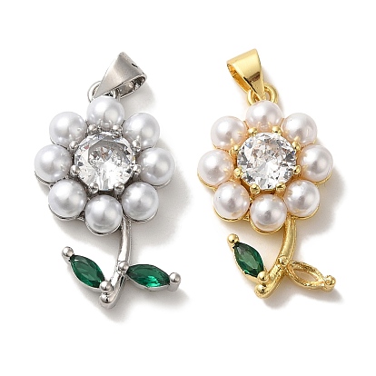 Стойка для цветов покрытие латунь прозрачное стекло подвески, с имитацией жемчужина бисера, без кадмия и без свинца, долговечный