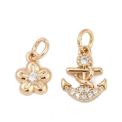 Латунные микро проложить кубического циркония прелести, с целью перехода в кольце, реальный 18 k позолоченный