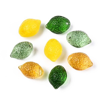 Стеклянные бусины, лимон