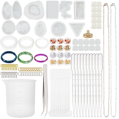 DIY силиконовые наборы форм для браслетов, формы для литья смолы, для уф-смолы, изготовление ювелирных изделий из эпоксидной смолы, с латексными детскими кроватками, пластиковый мерный стаканчик, пипетки, блеск для ногтей