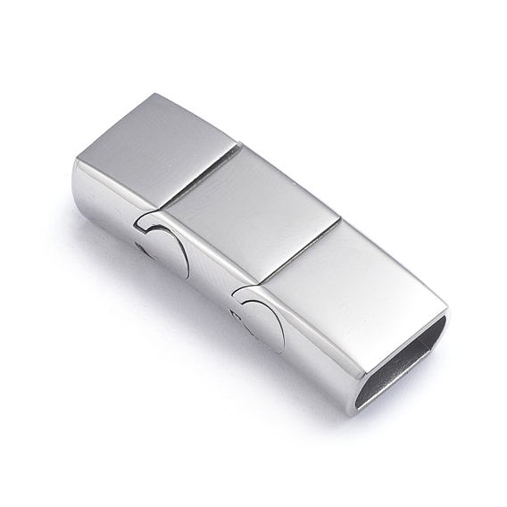 Rétro 304 fermoirs magnétiques en acier inoxydable avec extrémités à coller, rectangle