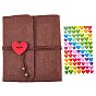 CRASPIRE DIY Felt Scrapbook Photo Album, for Travel Graduation Self-adhesive Picture, with Heart Pattern Cloth Picture Stickers