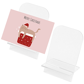 Акриловые подставки для открыток с наклонной спинкой, прямоугольные