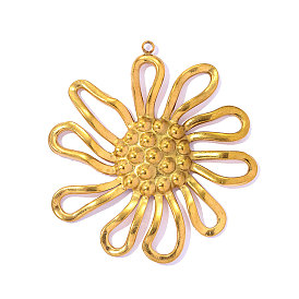 304 подвески из нержавеющей стали, абстрактные подвески в виде подсолнухов, ионное покрытие (ip), зеркальная полировка