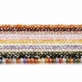 Cubic Zirconia Bead Strands, Faceted Rondelle