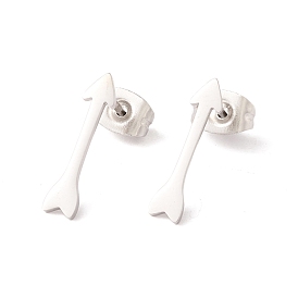 304 Stainless Steel Studs Earrings, Arrow, for Women