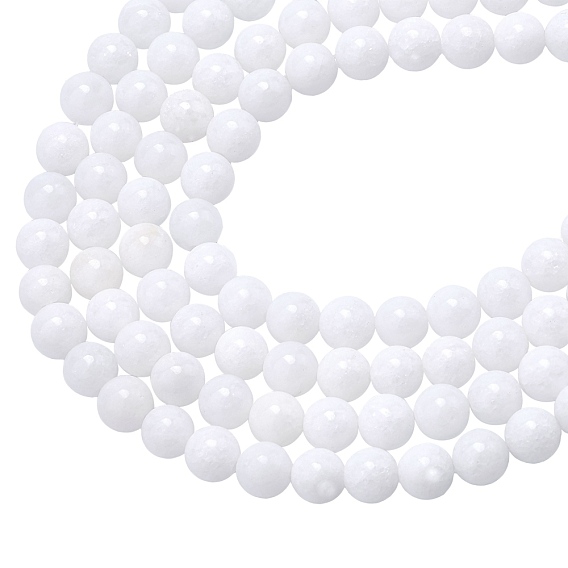 Natural Malaysia Jade Beads Strands, Dyed & Heated, Round