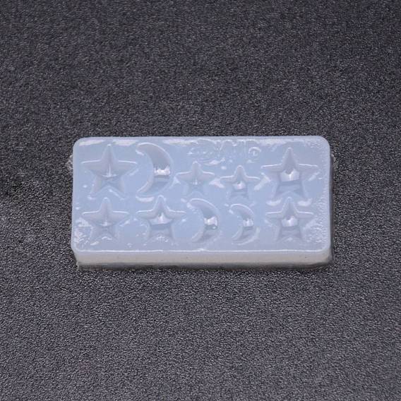 Star & Moon Shaped Cabochons Silicone Molds, Resin Casting Pendant Molds, For UV Resin, Epoxy Resin Nail Art Making, Rectangle