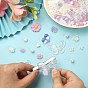 DIY Jewerly Finding Finding Kit, Including Resin Cabochon, Acrylic Pendant, Plastic Pearl Beads, Butterfly & Flower & Heart