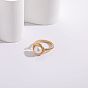 Minimalist Pearl Gold Wire Ring for Women - 14K Copper Thread Jewelry Hand Accessory