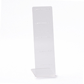 Transparent Acrylic Earrings Display Stands, L-Shaped