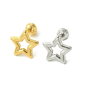 Ion Plating(IP) 304 Stainless Steel Ear Studs, Star