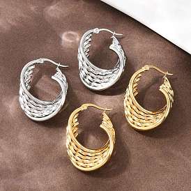 304 серьги-гвоздики из нержавеющей стали с поворотным кольцом, ручная полировка