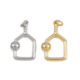 Латунные микро проложить кубического циркония подвески, с целью перехода в кольце, пиклбол, стойки покрытие, долговечный, без свинца и без кадмия