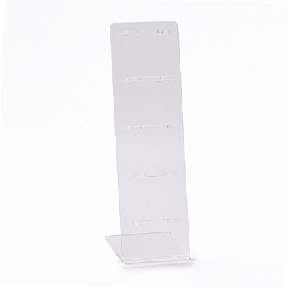 Transparent Acrylic Earrings Display Stands, L-Shaped