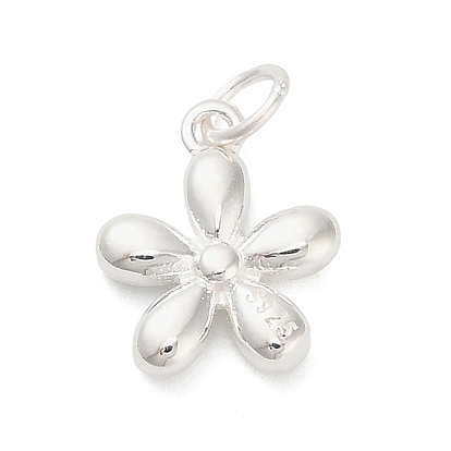 925 подвески-цветы из стерлингового серебра, с перемычками и 925 штампом