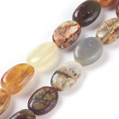 Natur Xiuyan Jade Perlen Stränge, ellipsenförmige