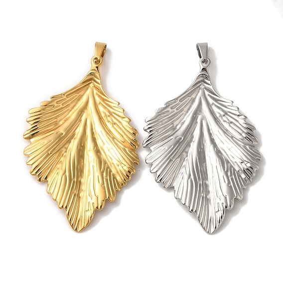 Ионное покрытие (ip) 304 большие подвески из нержавеющей стали, очарование листа