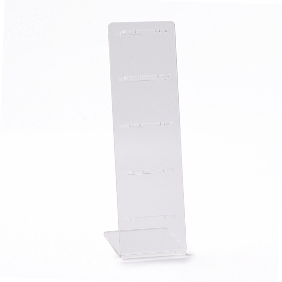 Transparent Acrylic Earrings Display Stands, L-Shaped