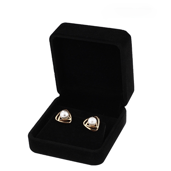 Square Velvet Earrings Storage Boxes, Jewerly Gift Case for Earring Stud