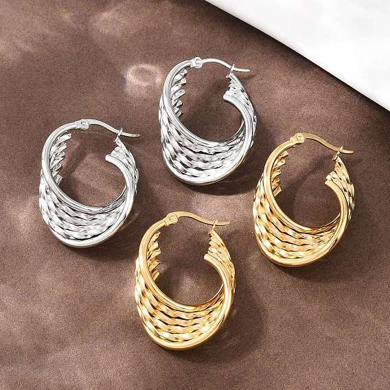 304 серьги-гвоздики из нержавеющей стали с поворотным кольцом, ручная полировка