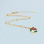 Fashionable Oil Drop Christmas Circle Earrings and Necklace Set