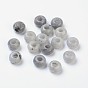 Gemstone European Beads, Import Labradorite, without Core, Large Hole Beads, Rondelle, 14x8mm, Hole: 5mm