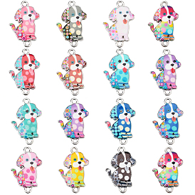 14шт 14 цветной эмалевый сплав подвески разъема, платина, ссылки для собак