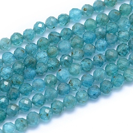 Perles naturelles apatite brins, facette, ronde
