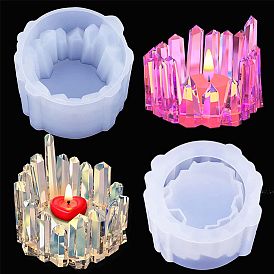 DIY 3D Crystal Cluster Candle Holder Silicone Molds, Ashtray Molds, Storage Molds