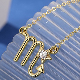 Ожерелья из сплава с кристаллами и стразами в виде созвездия для женщин и мужчин, золотой свет