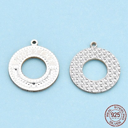 925 Sterling Silver Pendants, Donut Charms