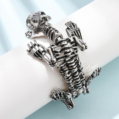 304 браслеты-цепочки из нержавеющей стали для женщин и мужчин, ящерица