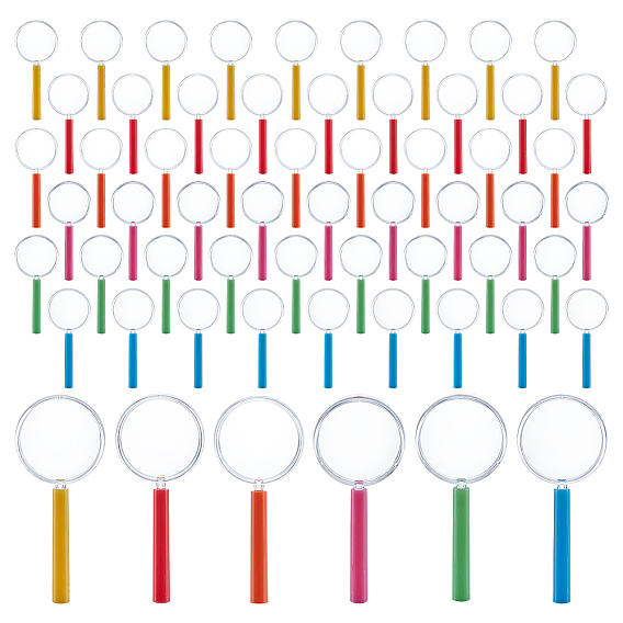 72 шт. 6 цветная пластиковая ручная лупа для детей