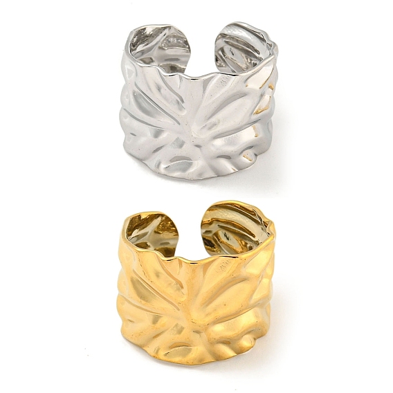 304 кованая открытая манжета из нержавеющей стали, широкое кольцо для женщин