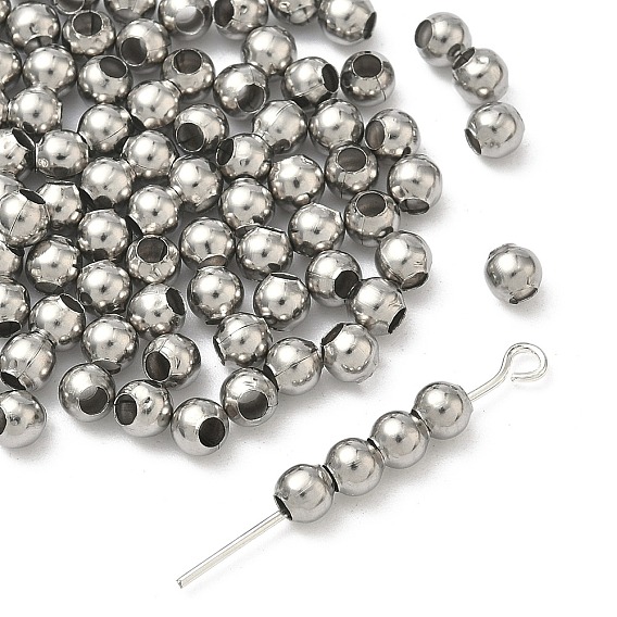 Круглые 316 хирургические дистанционные бусины из нержавеющей стали