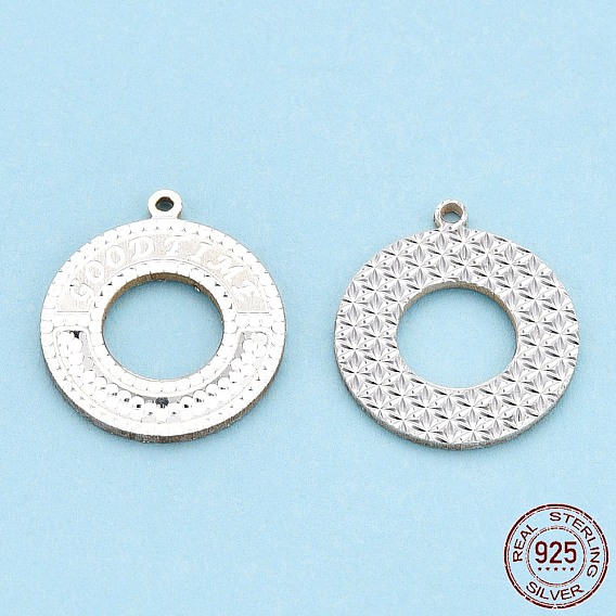 925 Sterling Silver Pendants, Donut Charms