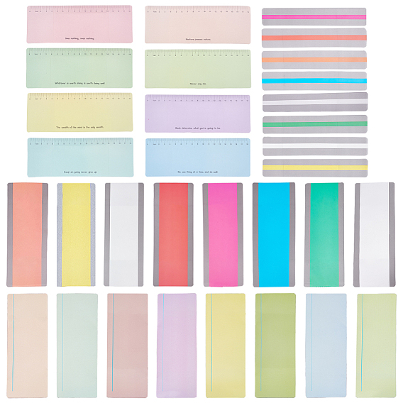 Пластиковые полоски для чтения, инструменты, фокус пальца, накладные полоски для закладок, прямоугольные