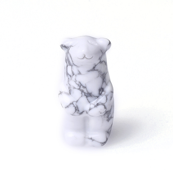 Резная статуя белого медведя из натурального драгоценного камня, Камень Рейки для домашнего офиса, рабочего стола, украшение по фэн-шуй