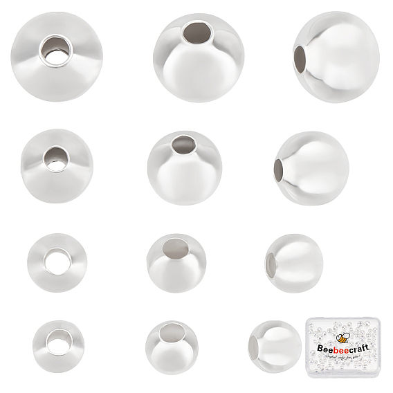 200 шт. 4 стили латунные бусины-проставки, долговечный, круглые