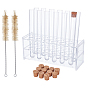 Наборы лабораторных принадлежностей, 1шт. 12 отверстия для стеклянных лабораторных пробирок, 2шт. щетка для пробирок из свиной шерсти, 12 шт. пустых пластиковых пробирок