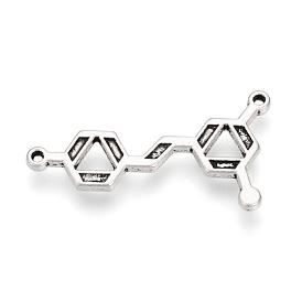 Tibetan Style Alloy Pendants, Cadmium Free & Lead Free, Chemistry Molecule Charms