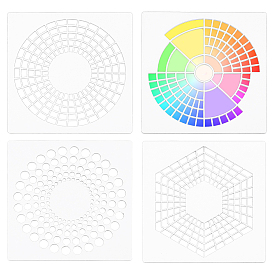 4шт. акриловый шаблон для ведения дневника, квадратный