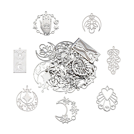 14 шт 7 стили 201 подвески из нержавеющей стали, лазерная резка, разнообразные